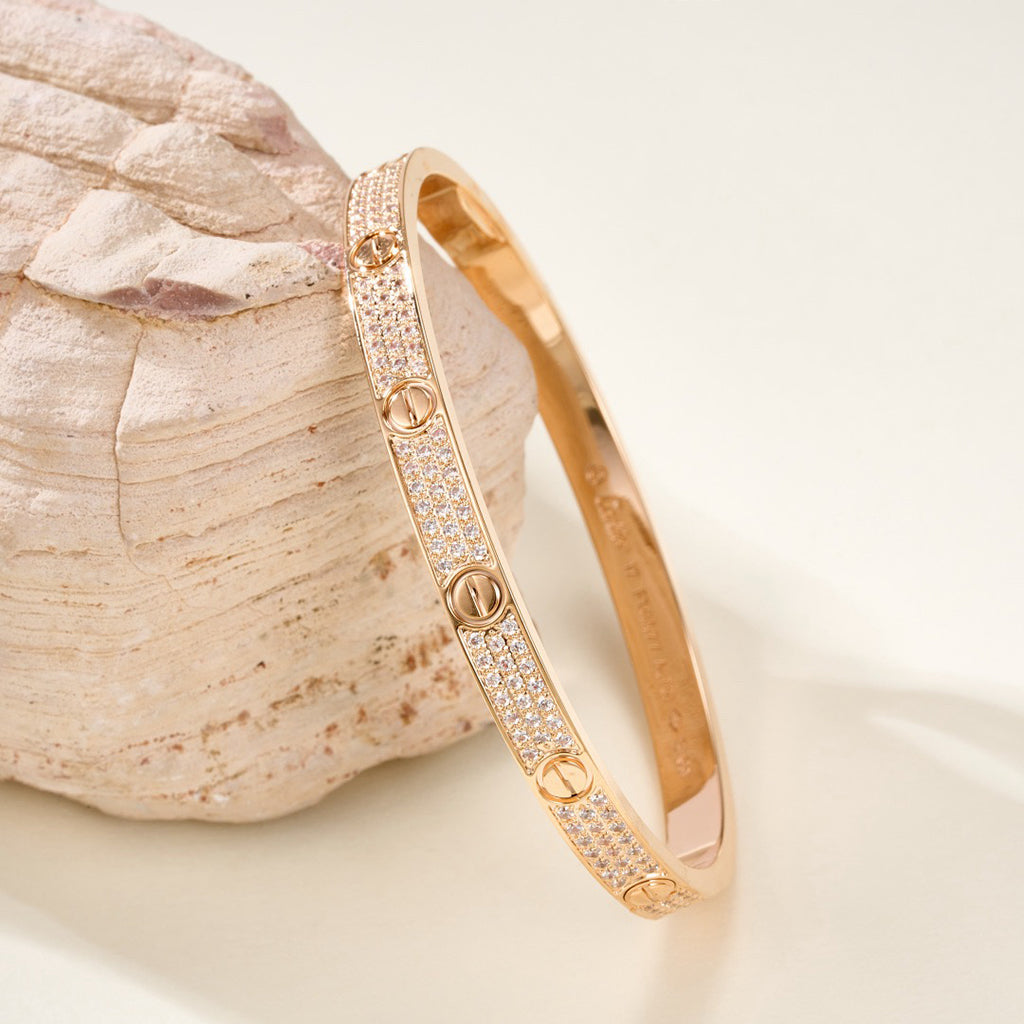 [⭐Hyrra Jewelry]LOVE BRACELET 4.8MM DIAMOND-PAVED