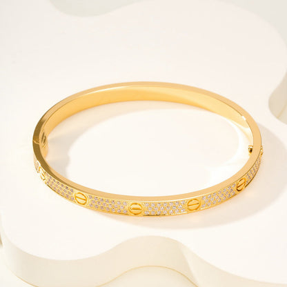 [⭐Hyrra Jewelry]LOVE BRACELET 4.8MM DIAMOND-PAVED