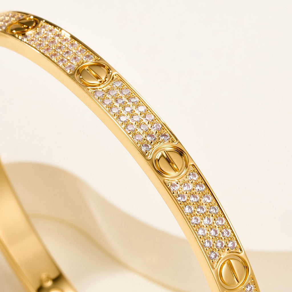 [⭐Hyrra Jewelry]LOVE BRACELET 4.8MM DIAMOND-PAVED