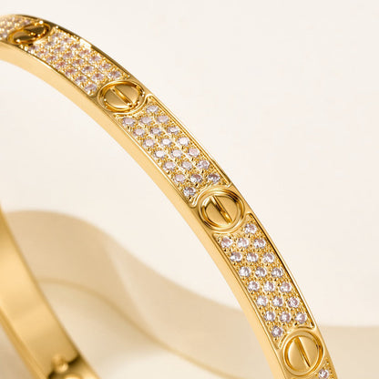 [⭐Hyrra Jewelry]LOVE BRACELET 4.8MM DIAMOND-PAVED