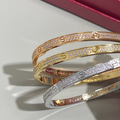 [⭐Hyrra Jewelry]LOVE BRACELET 3.65MM DIAMOND-PAVED