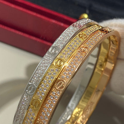 [⭐Hyrra Jewelry]LOVE BRACELET 3.65MM DIAMOND-PAVED
