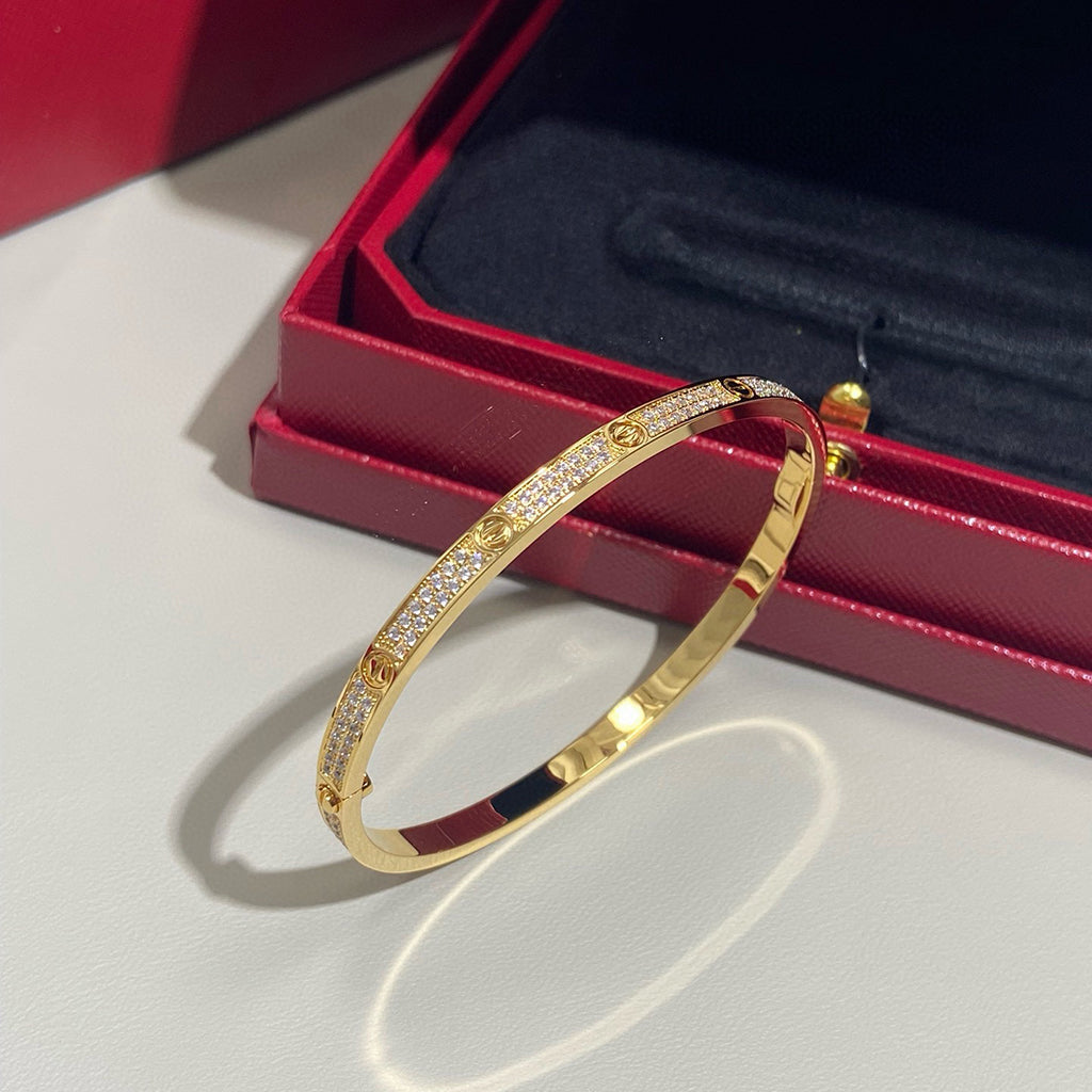 [⭐Hyrra Jewelry]LOVE BRACELET 3.65MM DIAMOND-PAVED