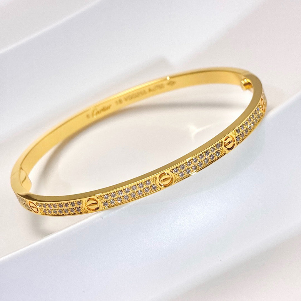 [⭐Hyrra Jewelry]LOVE BRACELET 3.65MM DIAMOND-PAVED