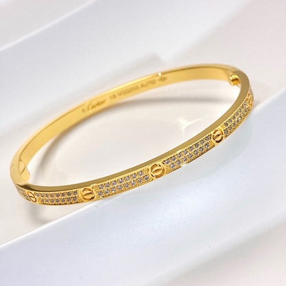 [⭐Hyrra Jewelry]LOVE BRACELET 3.65MM DIAMOND-PAVED
