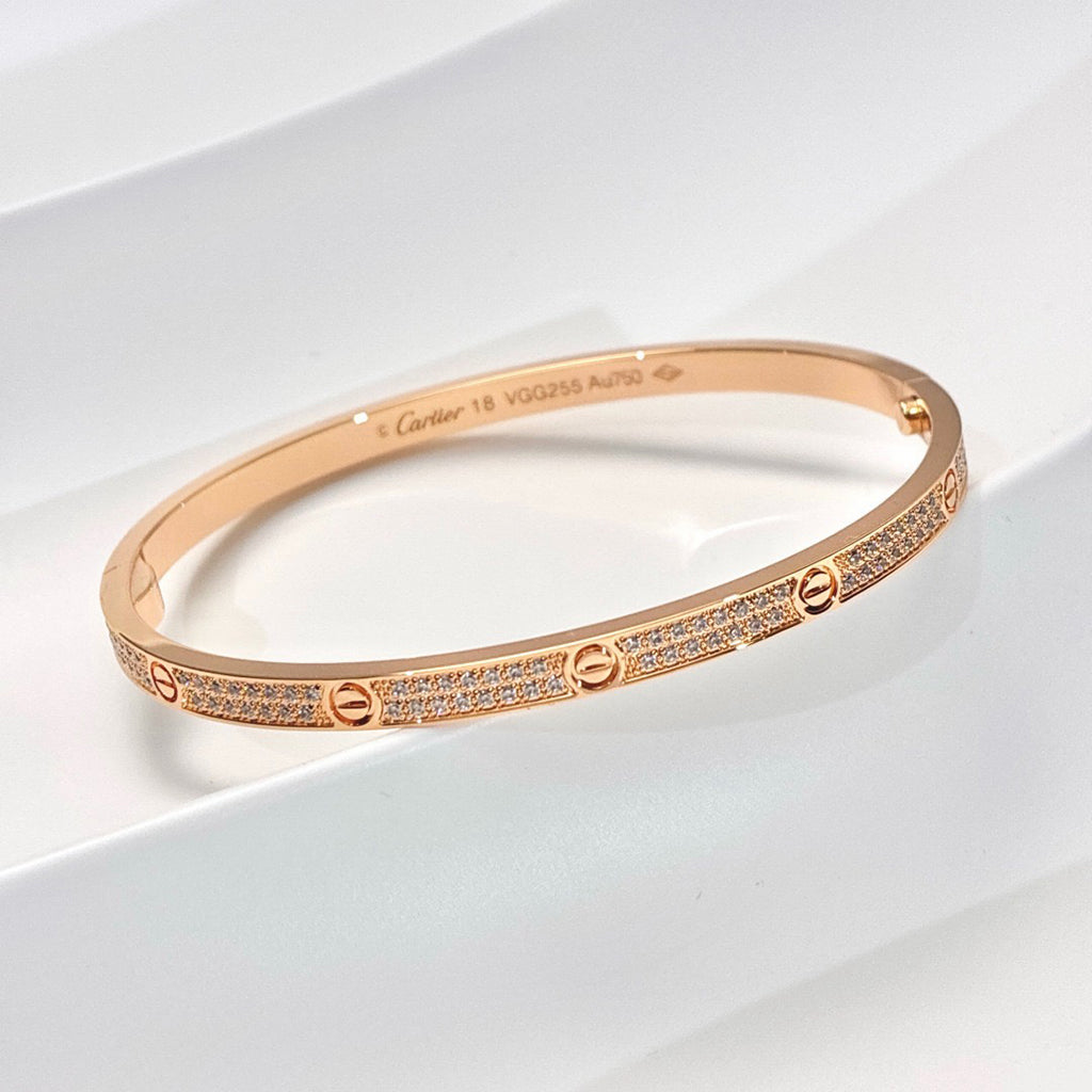 [⭐Hyrra Jewelry]LOVE BRACELET 3.65MM DIAMOND-PAVED
