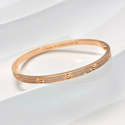 [⭐Hyrra Jewelry]LOVE BRACELET 3.65MM DIAMOND-PAVED