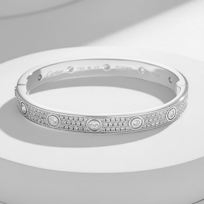 [⭐Hyrra Jewelry]LOVE BRACELET 6.1MM DIAMOND-PAVED 10 BIG DIAMONDS