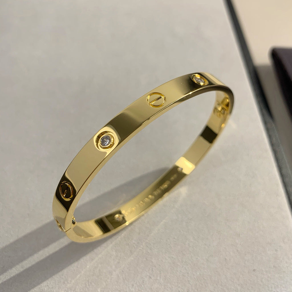 [⭐Hyrra Jewelry]LOVE BRACELET 6.1MM 4 DIAMONDS