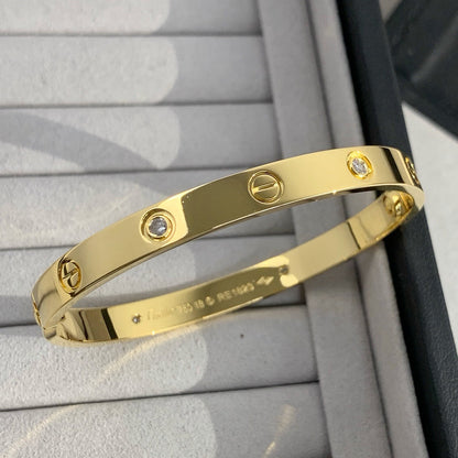 [⭐Hyrra Jewelry]LOVE BRACELET 6.1MM 4 DIAMONDS