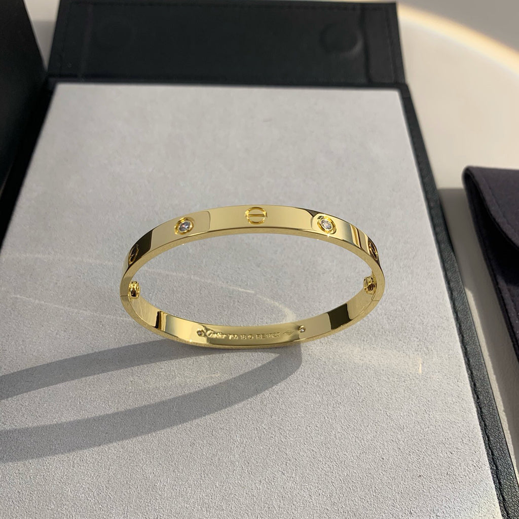[⭐Hyrra Jewelry]LOVE BRACELET 6.1MM 4 DIAMONDS