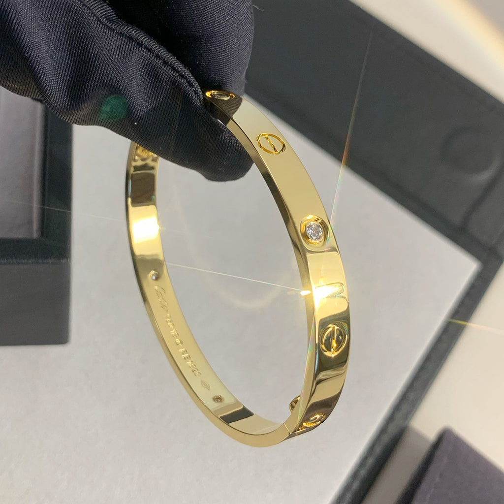 [⭐Hyrra Jewelry]LOVE BRACELET 6.1MM 4 DIAMONDS