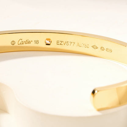[⭐Hyrra Jewelry]LOVE BRACELET 6.1MM 1 DIAMOND OPEN CUFF