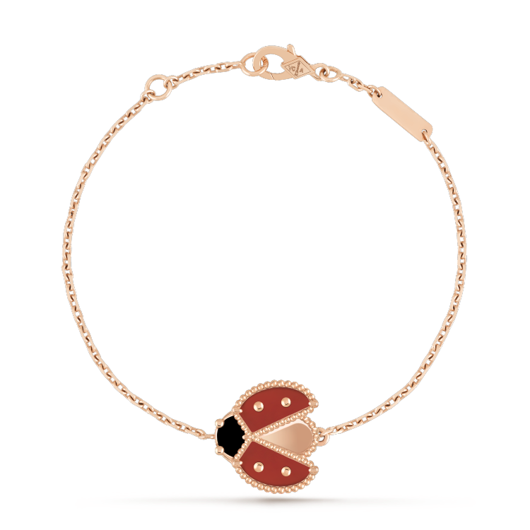 [⭐Hyrra Jewelry]LUCKY SPRING 1 MOTIF PINK GOLD BRACELET