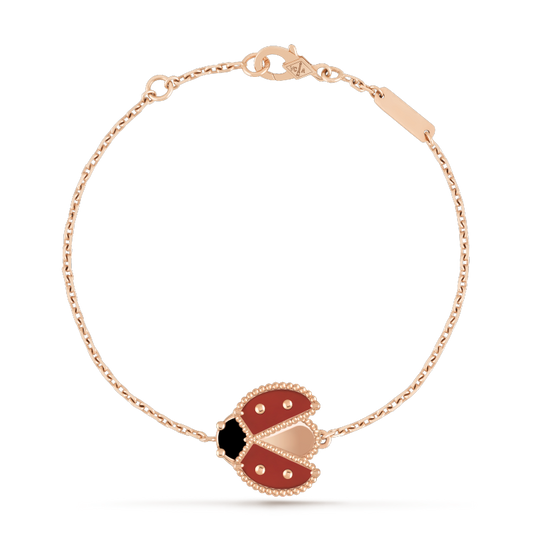 [⭐Hyrra Jewelry]LUCKY SPRING 1 MOTIF PINK GOLD BRACELET