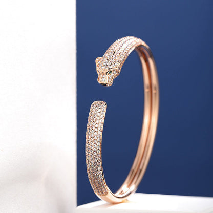 [⭐Hyrra Jewelry]PANTHERE FULL DIAMOND OPEN BRACELET
