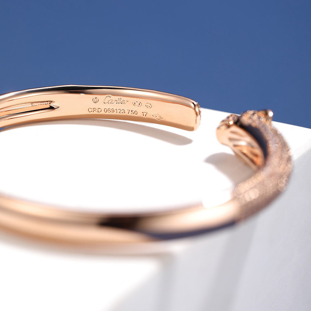 [⭐Hyrra Jewelry]PANTHERE FULL DIAMOND OPEN BRACELET