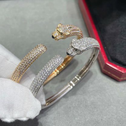 [⭐Hyrra Jewelry]PANTHERE FULL DIAMOND OPEN BRACELET