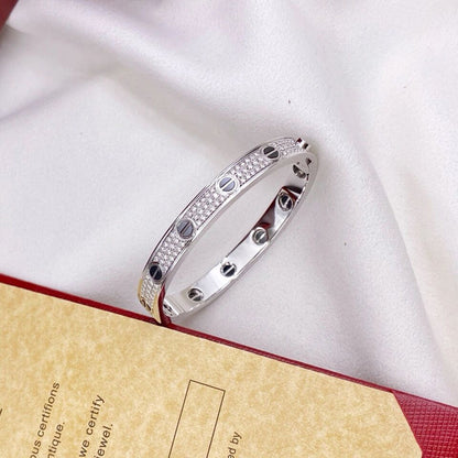 [⭐Hyrra Jewelry]LOVE BRACELET 6.1MM DIAMOND-PAVED CERAMIC