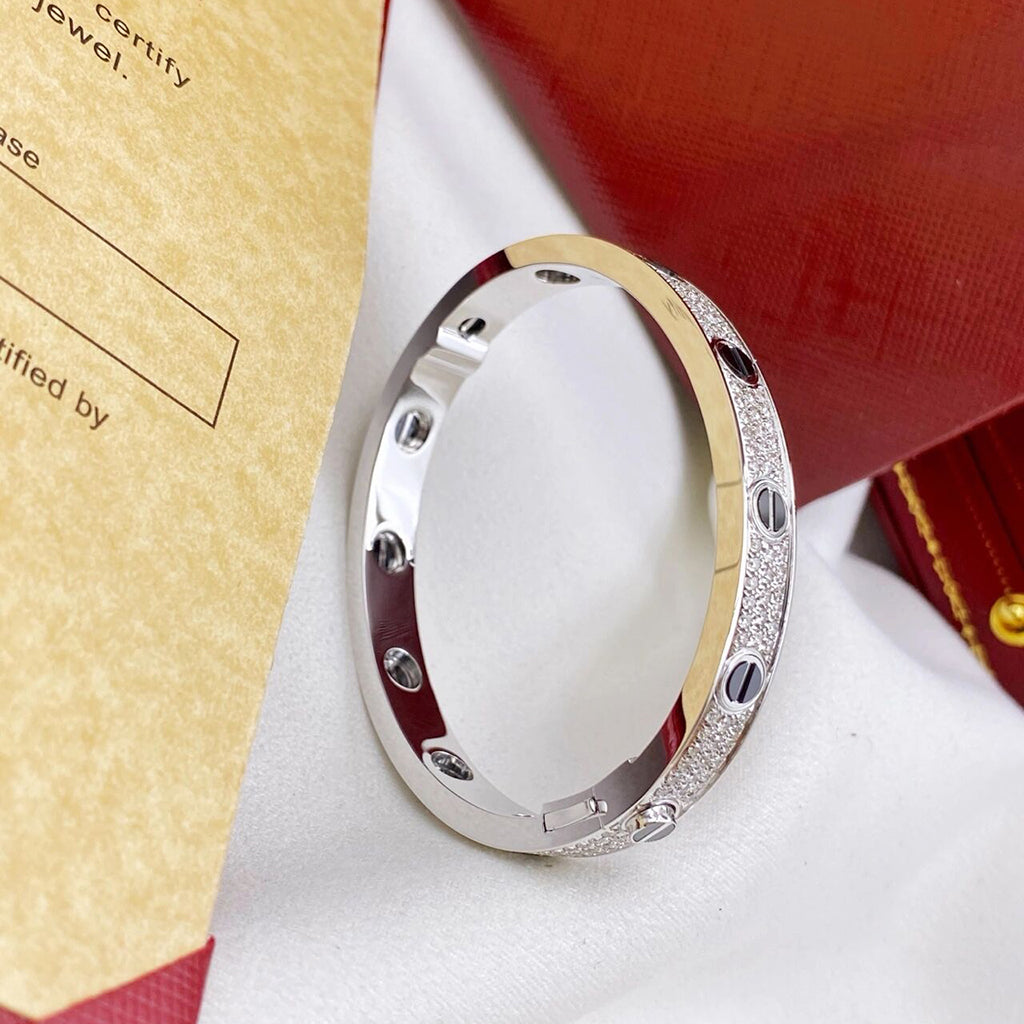 [⭐Hyrra Jewelry]LOVE BRACELET 6.1MM DIAMOND-PAVED CERAMIC