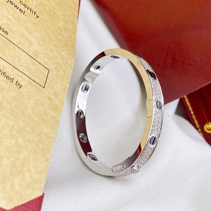 [⭐Hyrra Jewelry]LOVE BRACELET 6.1MM DIAMOND-PAVED CERAMIC