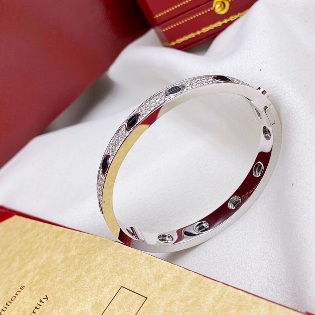 [⭐Hyrra Jewelry]LOVE BRACELET 6.1MM DIAMOND-PAVED CERAMIC