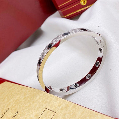 [⭐Hyrra Jewelry]LOVE BRACELET 6.1MM DIAMOND-PAVED CERAMIC