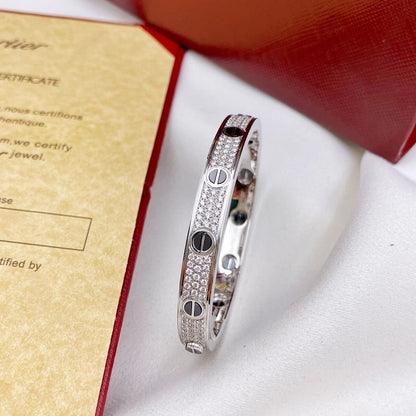 [⭐Hyrra Jewelry]LOVE BRACELET 6.1MM DIAMOND-PAVED CERAMIC