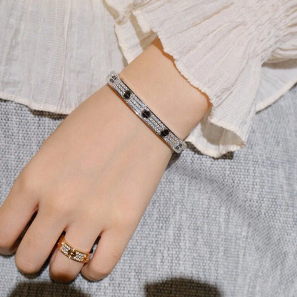 [⭐Hyrra Jewelry]LOVE BRACELET 6.1MM DIAMOND-PAVED CERAMIC