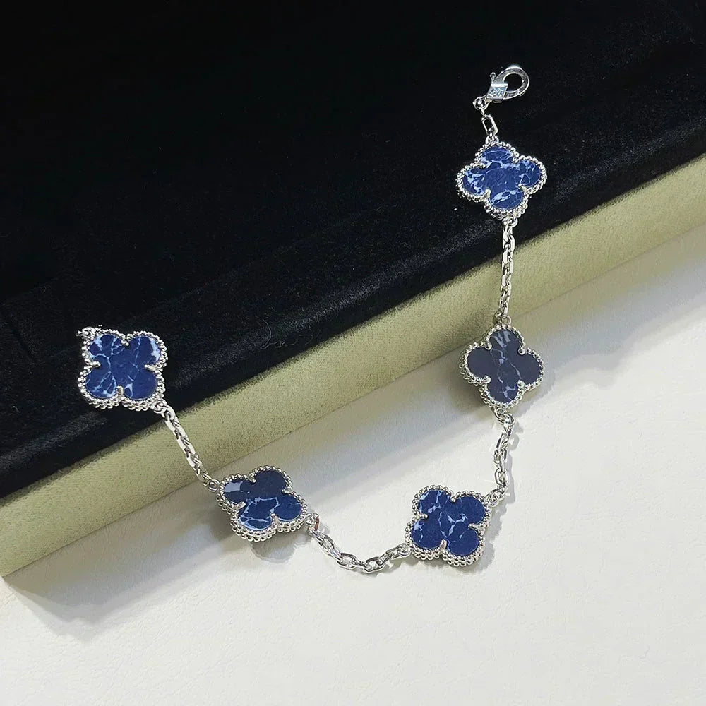 [⭐Hyrra Jewelry]CLOVER 5 MOTIF PIETERSITE BRACELET COLLECTION