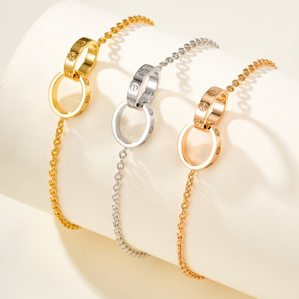 [⭐Hyrra Jewelry]LOVE BRACELET DOUBLE RING