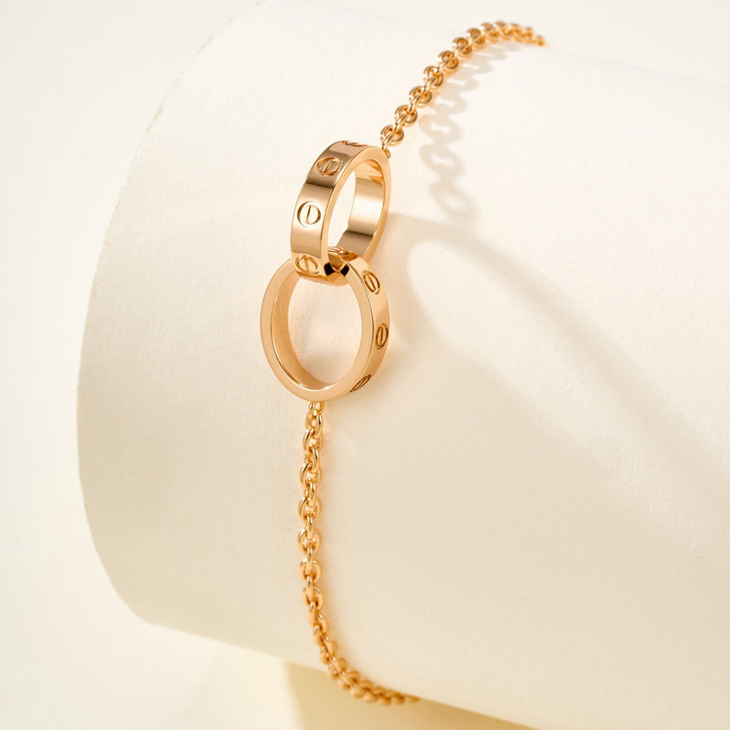 [⭐Hyrra Jewelry]LOVE BRACELET DOUBLE RING