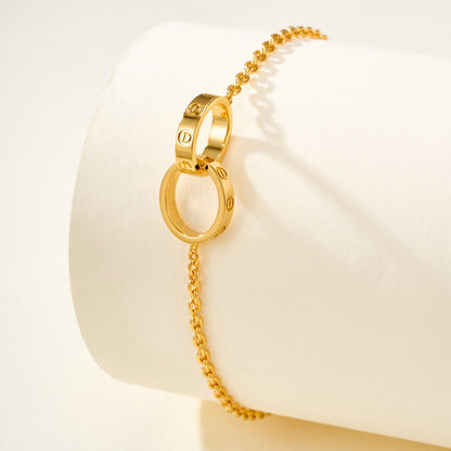 [⭐Hyrra Jewelry]LOVE BRACELET DOUBLE RING
