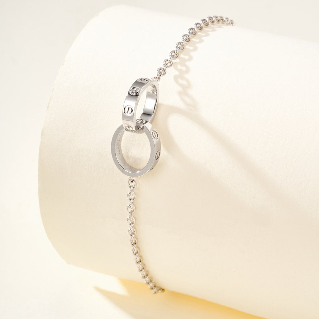 [⭐Hyrra Jewelry]LOVE BRACELET DOUBLE RING