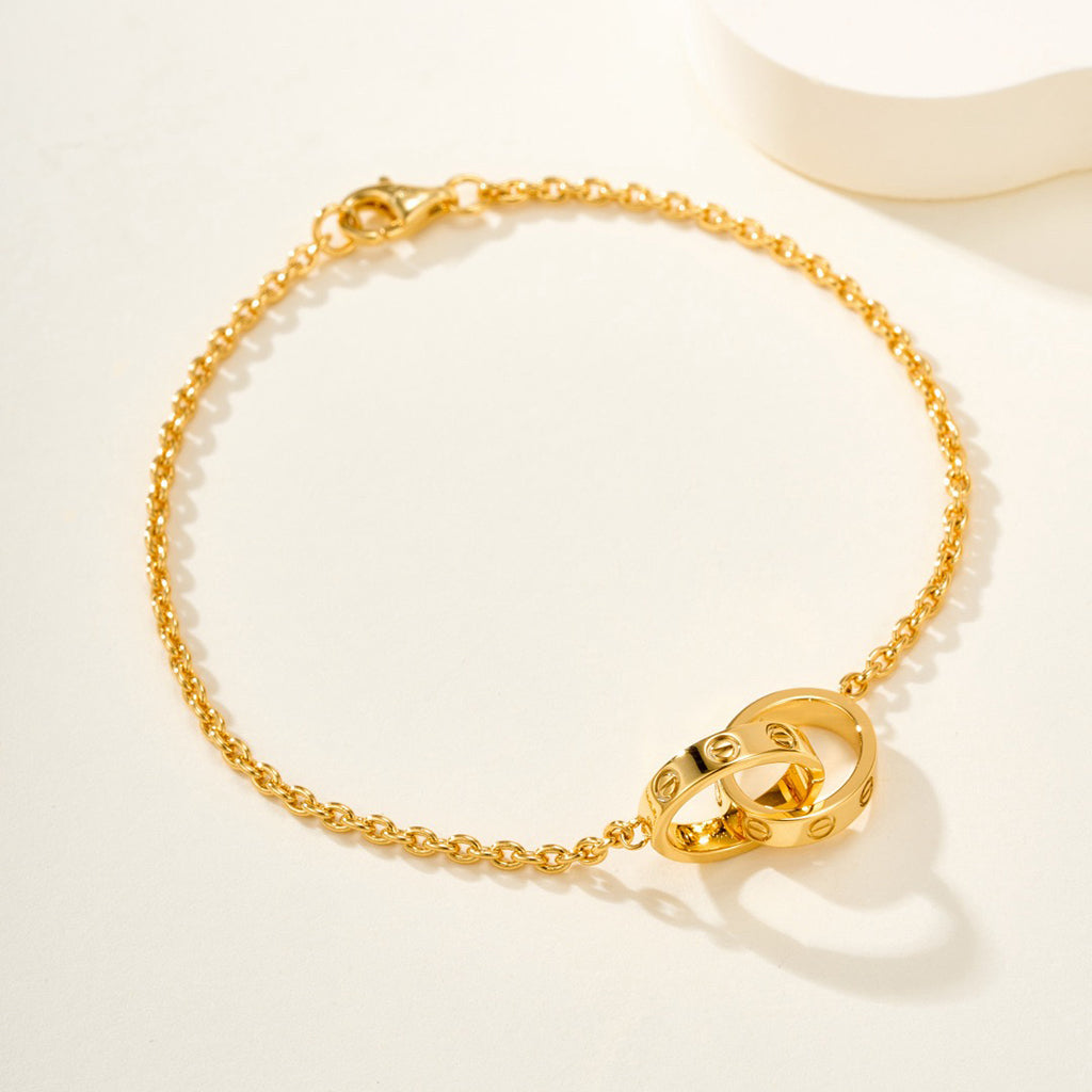 [⭐Hyrra Jewelry]LOVE BRACELET DOUBLE RING