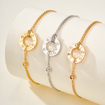 [⭐Hyrra Jewelry]LOVE BRACELET 2 DIAMOND