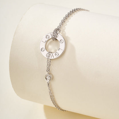 [⭐Hyrra Jewelry]LOVE BRACELET 2 DIAMOND