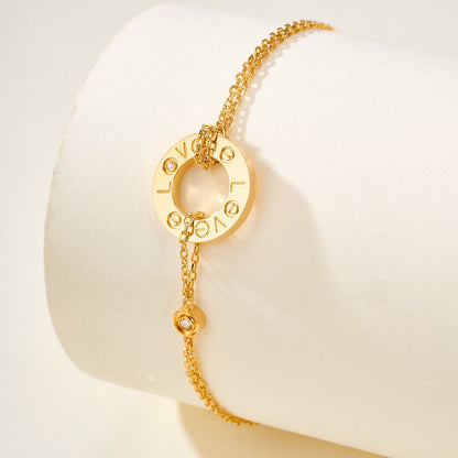 [⭐Hyrra Jewelry]LOVE BRACELET 2 DIAMOND
