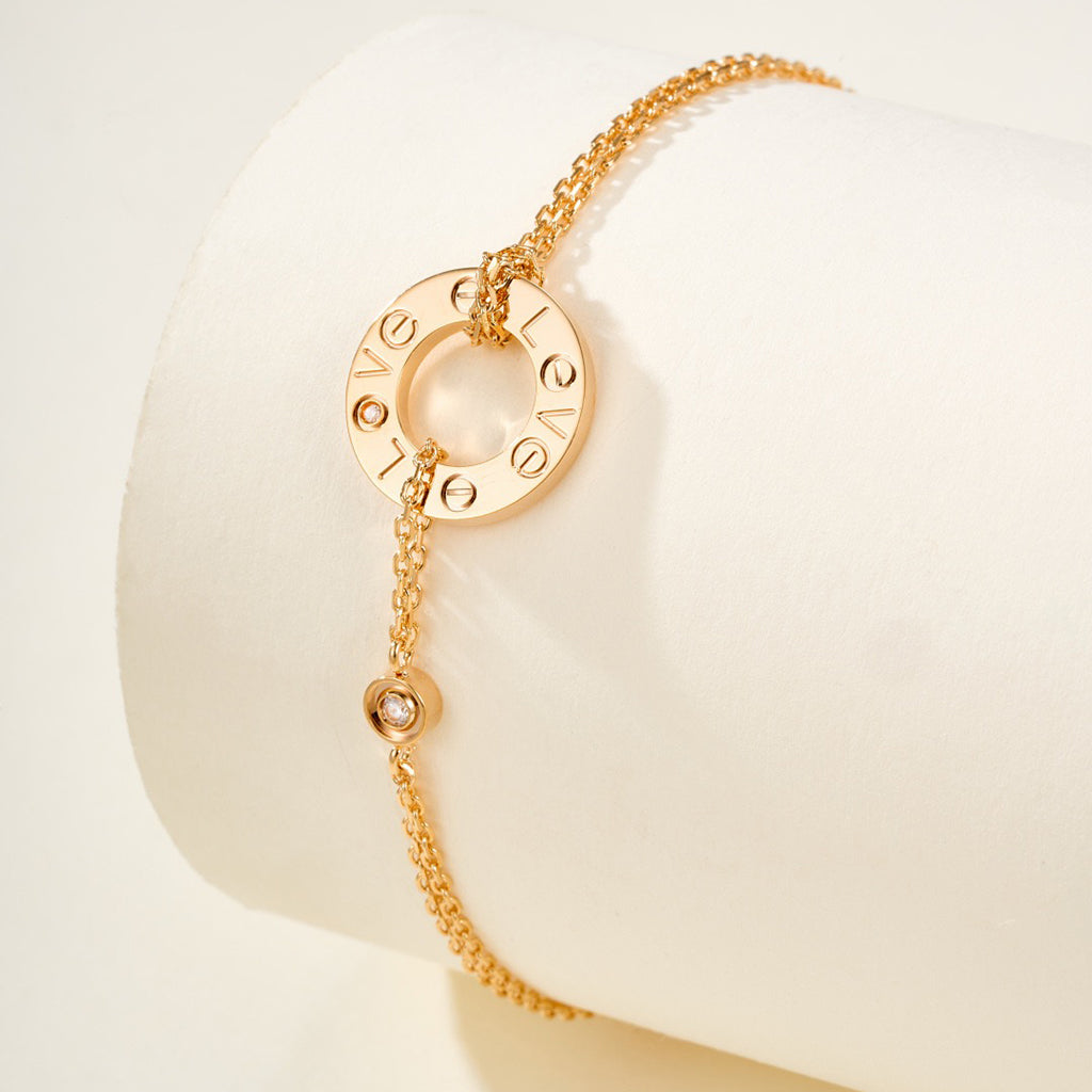 [⭐Hyrra Jewelry]LOVE BRACELET 2 DIAMOND