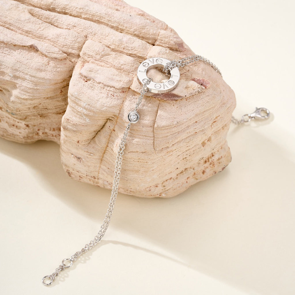 [⭐Hyrra Jewelry]LOVE BRACELET 2 DIAMOND