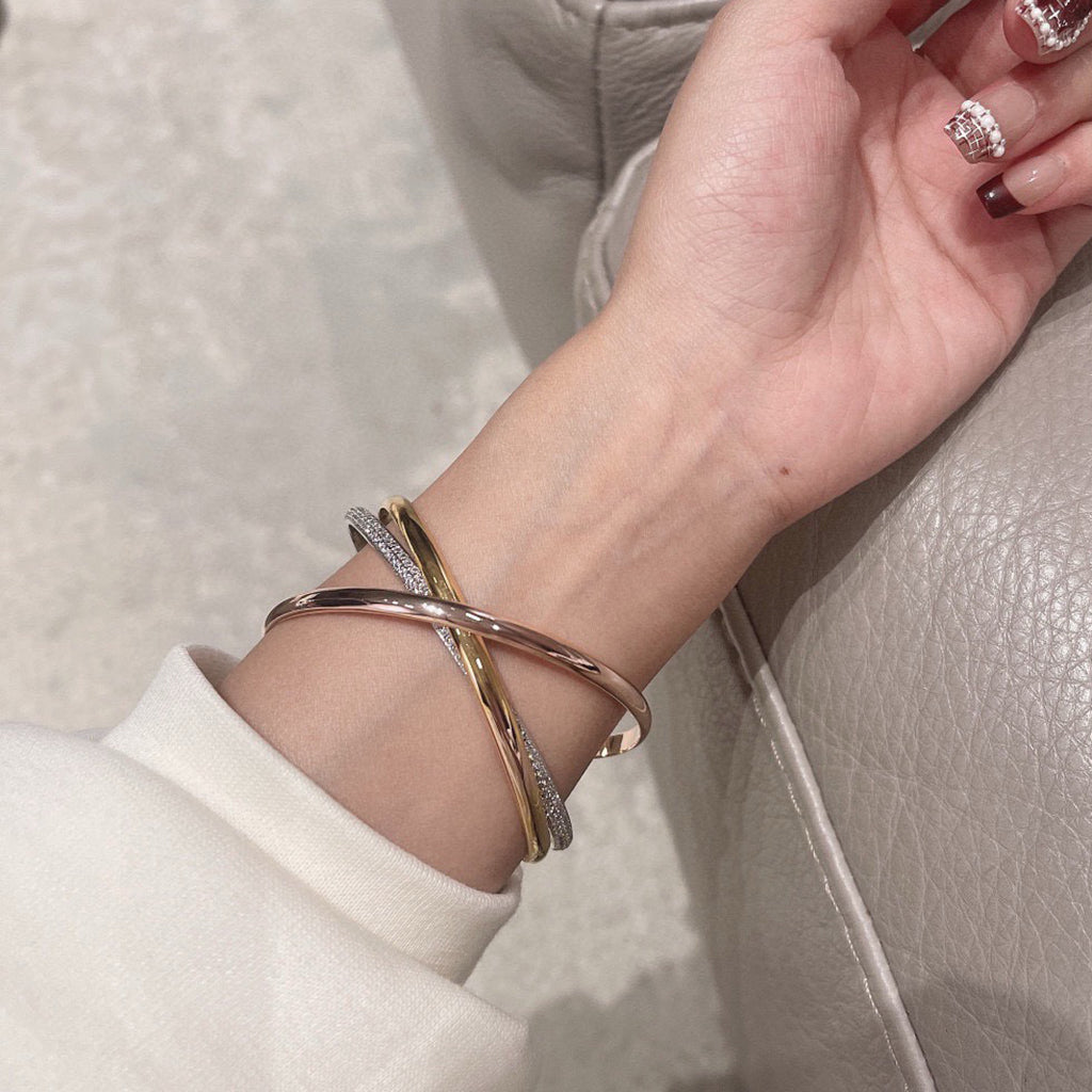[⭐Hyrra Jewelry]TRINITY 2.8MM SMALL BRACELET