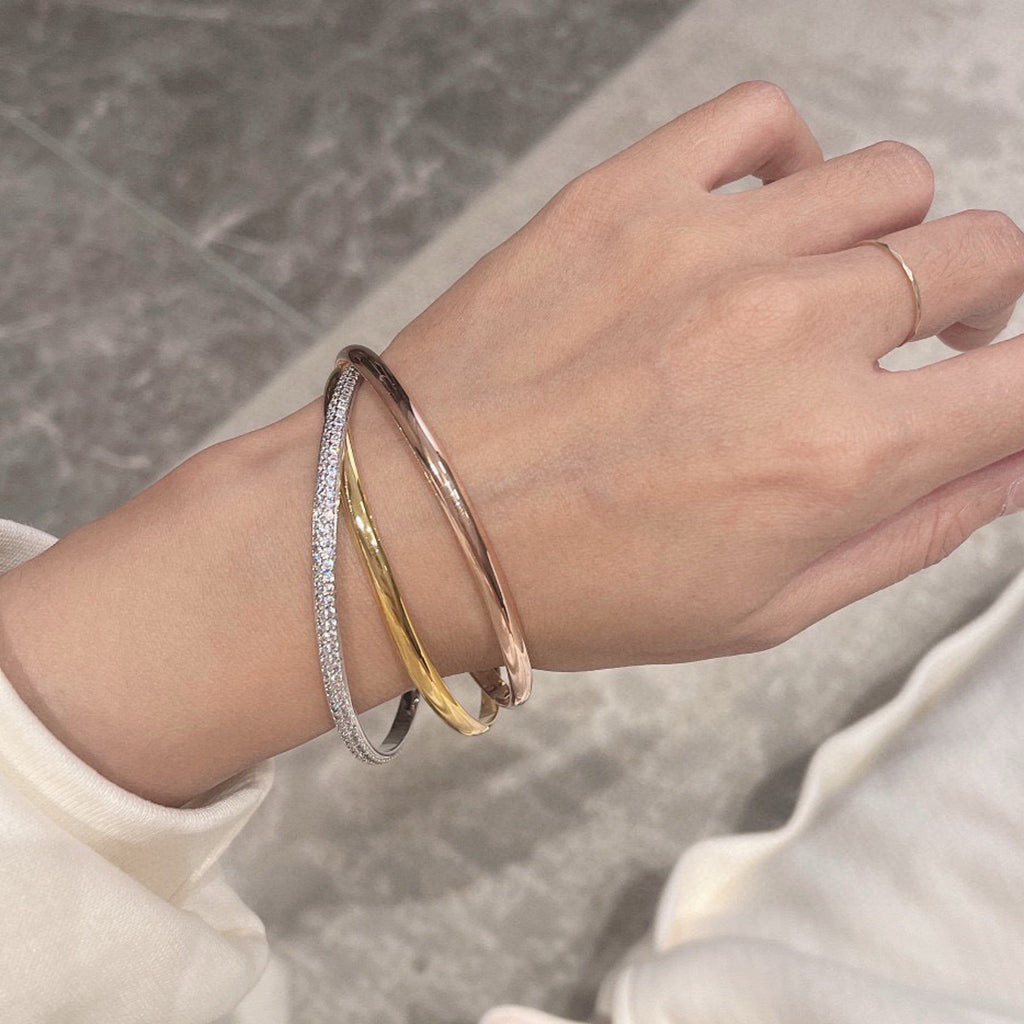 [⭐Hyrra Jewelry]TRINITY 2.8MM SMALL BRACELET