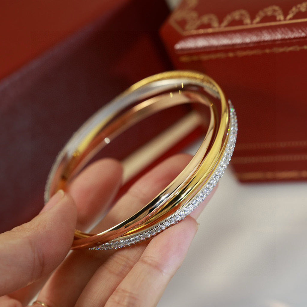 [⭐Hyrra Jewelry]TRINITY 2.8MM SMALL BRACELET