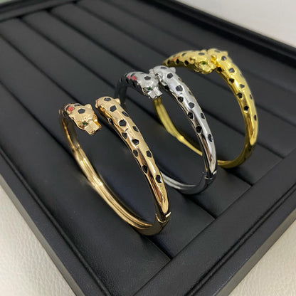 [⭐Hyrra Jewelry]PANTHERE DOUBLE HEADED OPEN BRACELET
