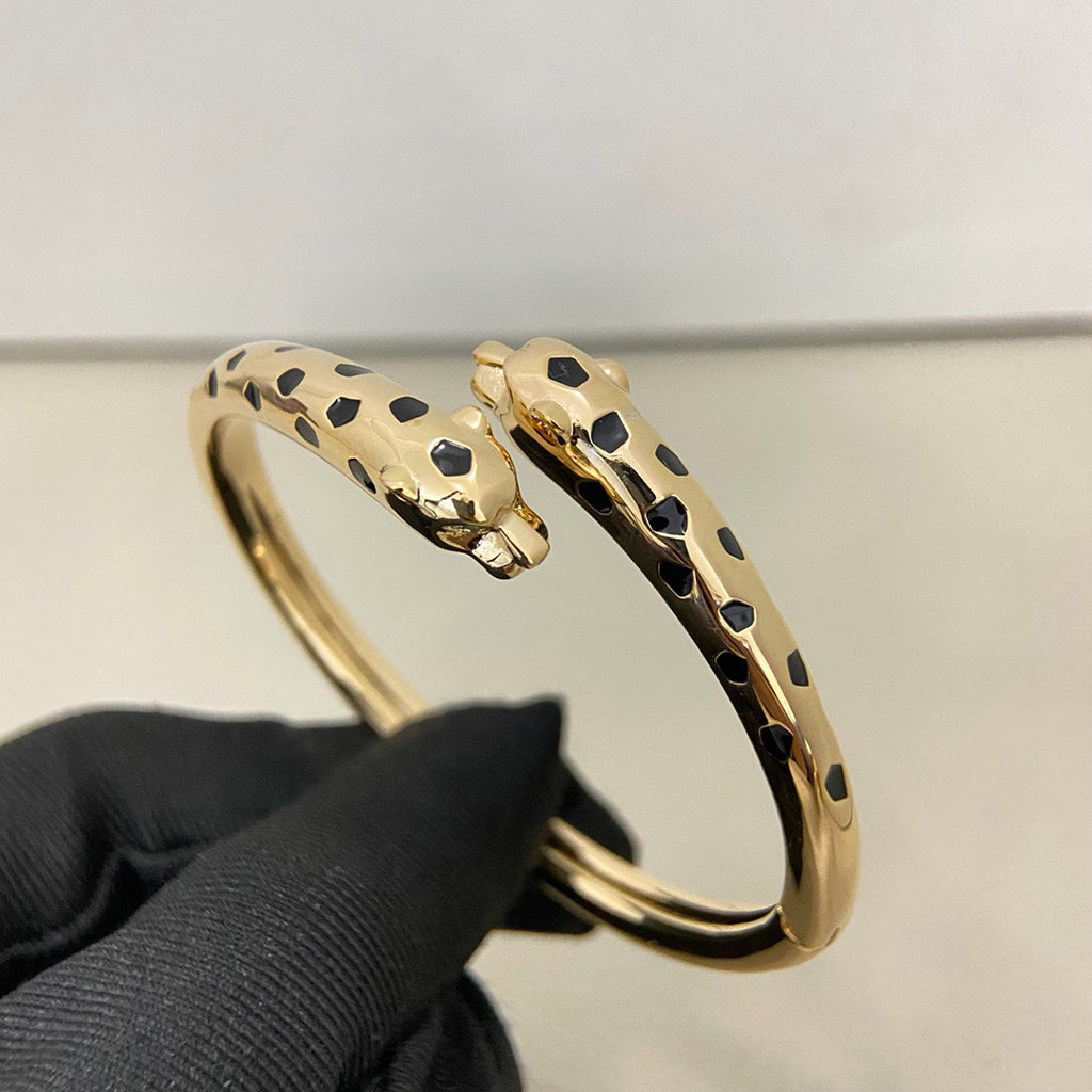 [⭐Hyrra Jewelry]PANTHERE DOUBLE HEADED OPEN BRACELET