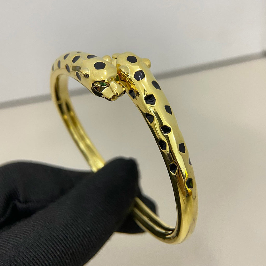 [⭐Hyrra Jewelry]PANTHERE DOUBLE HEADED OPEN BRACELET