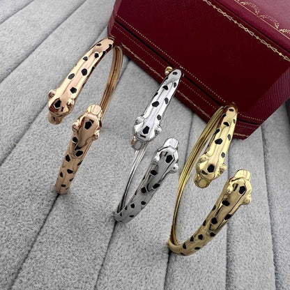 [⭐Hyrra Jewelry]PANTHERE DOUBLE HEADED OPEN BRACELET