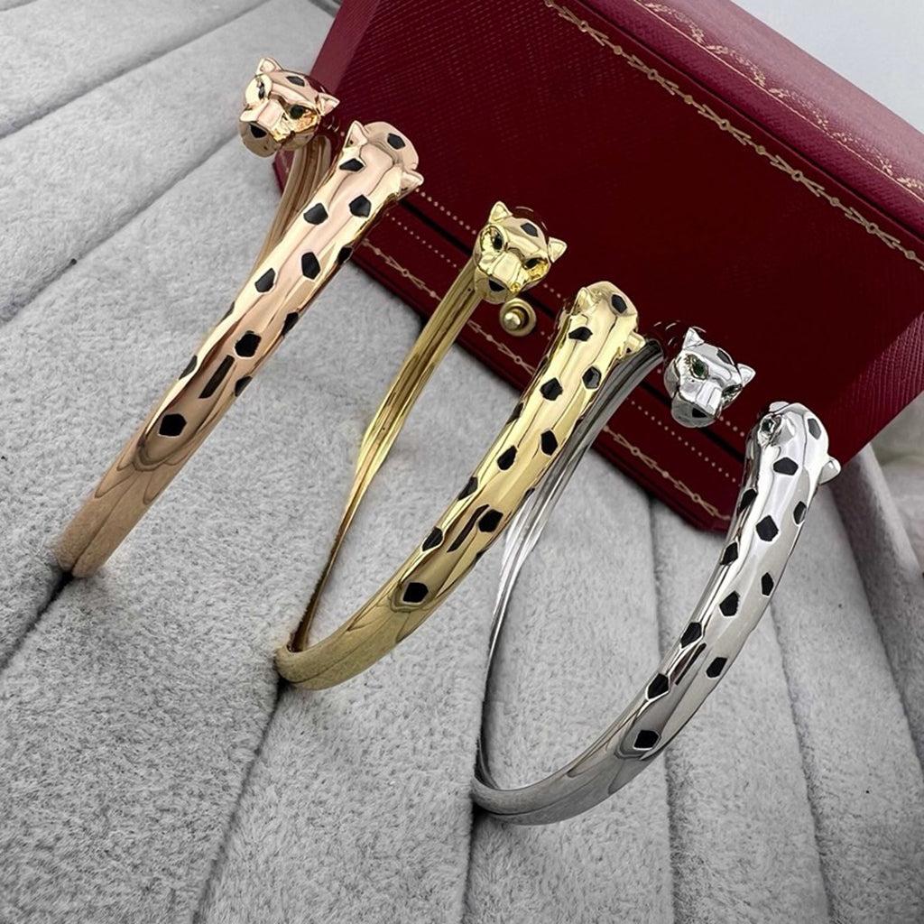 [⭐Hyrra Jewelry]PANTHERE DOUBLE HEADED OPEN BRACELET