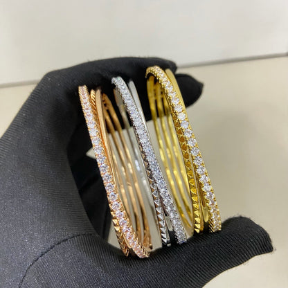 [⭐Hyrra Jewelry]ETINCELLE HALF-PAVED DIAMOND BRACELET