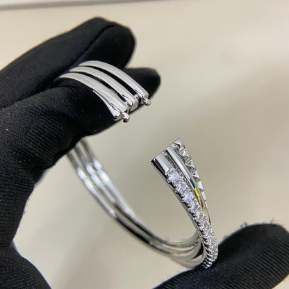 [⭐Hyrra Jewelry]ETINCELLE HALF-PAVED DIAMOND BRACELET